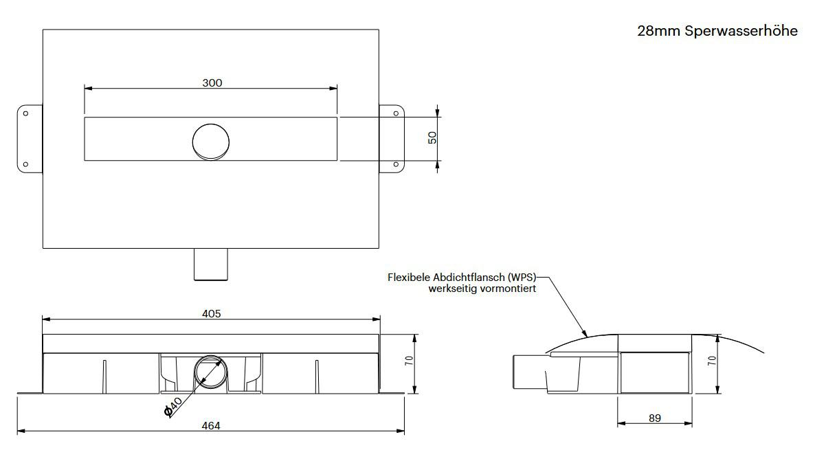 VIGOUR Rohbauset individual 4.0 für Dünnbettduschrinne Wand oder Bodenmontage  - Bild 2