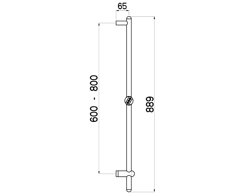 Nikles Brausestange Rondo Twist 90cm Free Fixation verchromt