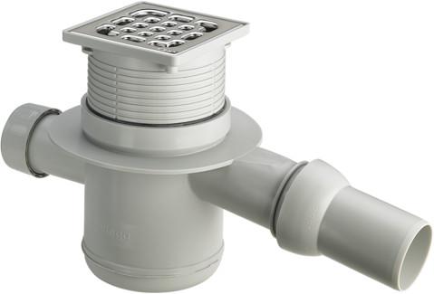 Viega Badablauf DN40xDN50 4921.4 grau Edelstahlrost 556907 - Bild 1