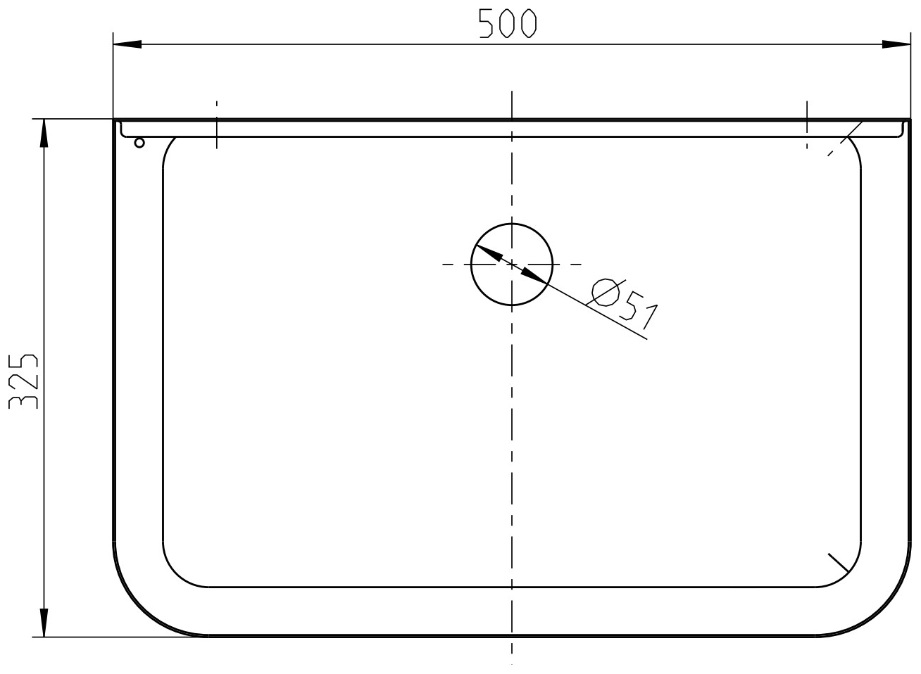 Ausgussbecken Stahl weiß emailliert 505x330mm 1 1/2'' mit Ablaufventil, Kette und Stopfen - Bild 2