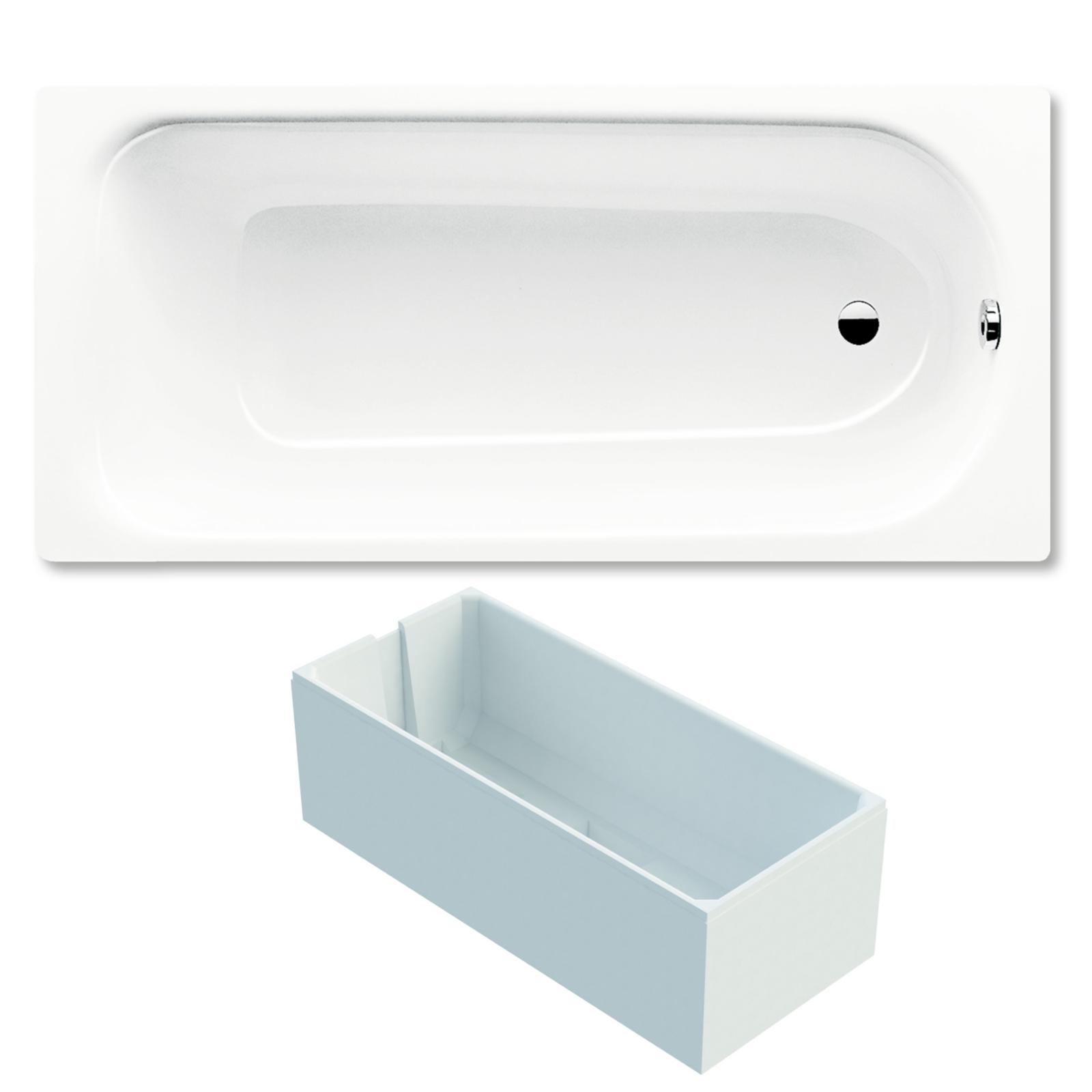 Kaldewei Saniform Plus Badewanne 180x80 cm Stahl 3,5 mm Modell 375-1 weiss inklusive Träger - Bild 1