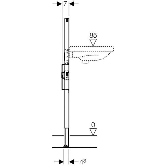 Geberit Duofix Waschtisch 112 cm für Unterputz-Geruchsverschluss 111.480.00.1 - Bild 4