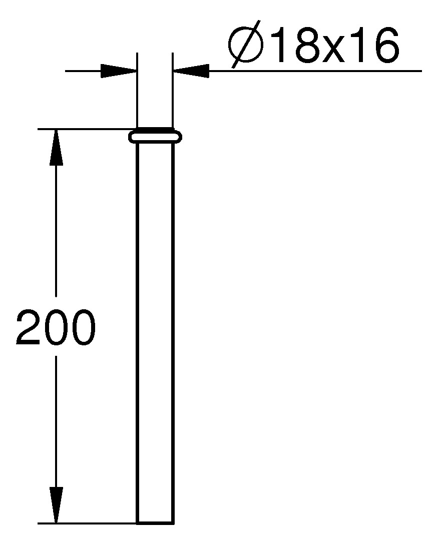 GROHE Spülrohr 37035 komplett für Urinal-Spüler verchromt 37035000 - Bild 3