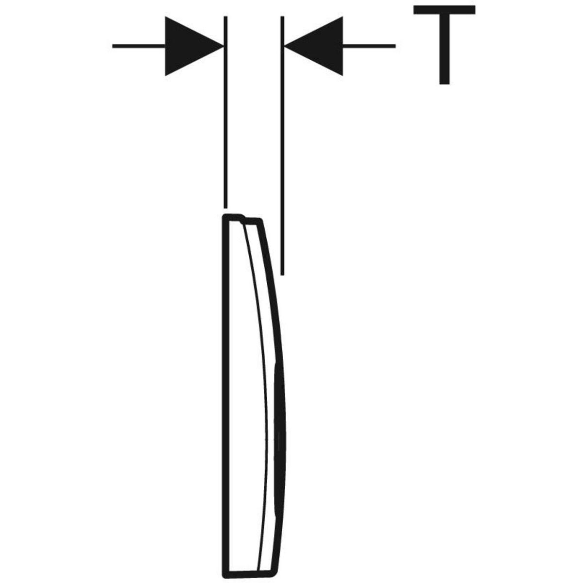 Geberit Delta25 Betätigungsplatte für 2-Mengen-Spülung mattverchromt 115.125.46.5 - Bild 3