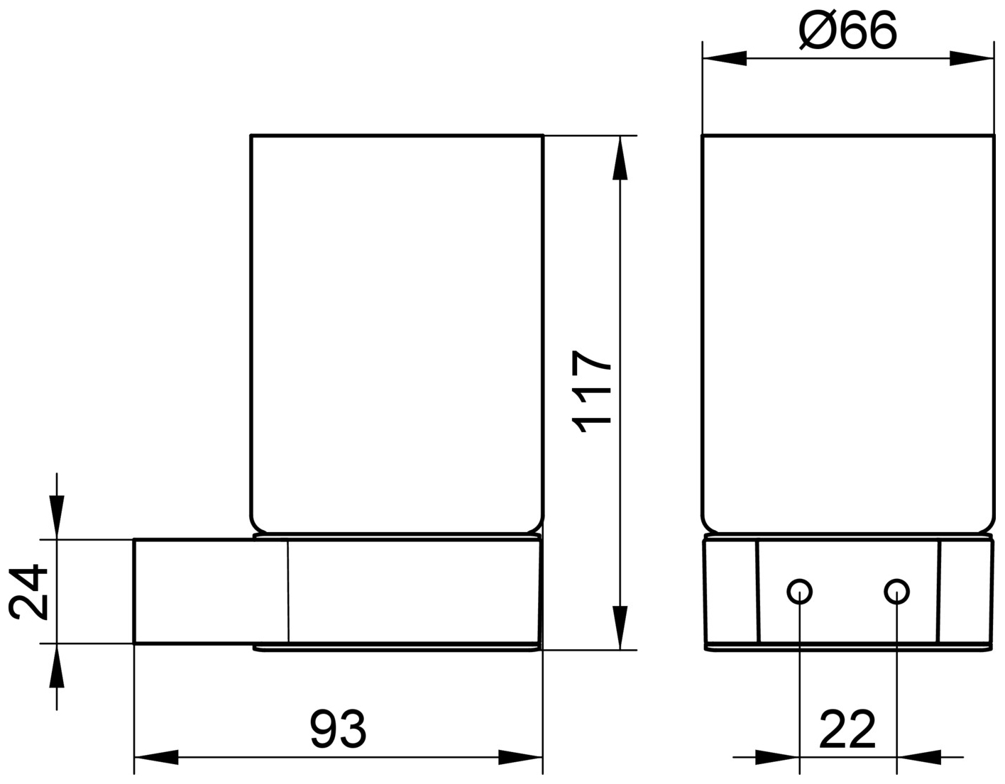 Keuco Glashalter Plan 14950, komplett mit Echtkristall-Glas, verchromt 14950019000 - Bild 2