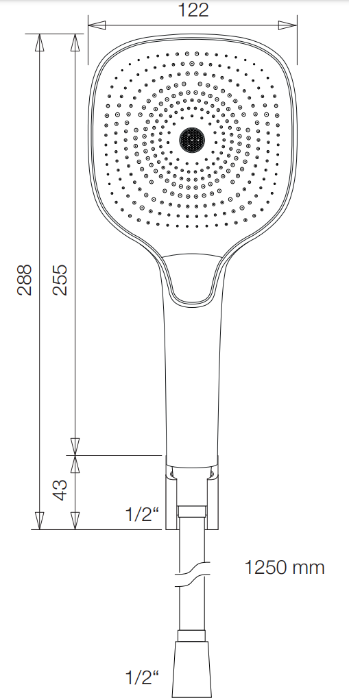 VIGOUR Wannenset V3 mit Wandhalter, Brauseschlauch und Handbrause 3-strahlig softedge schwarzmatt