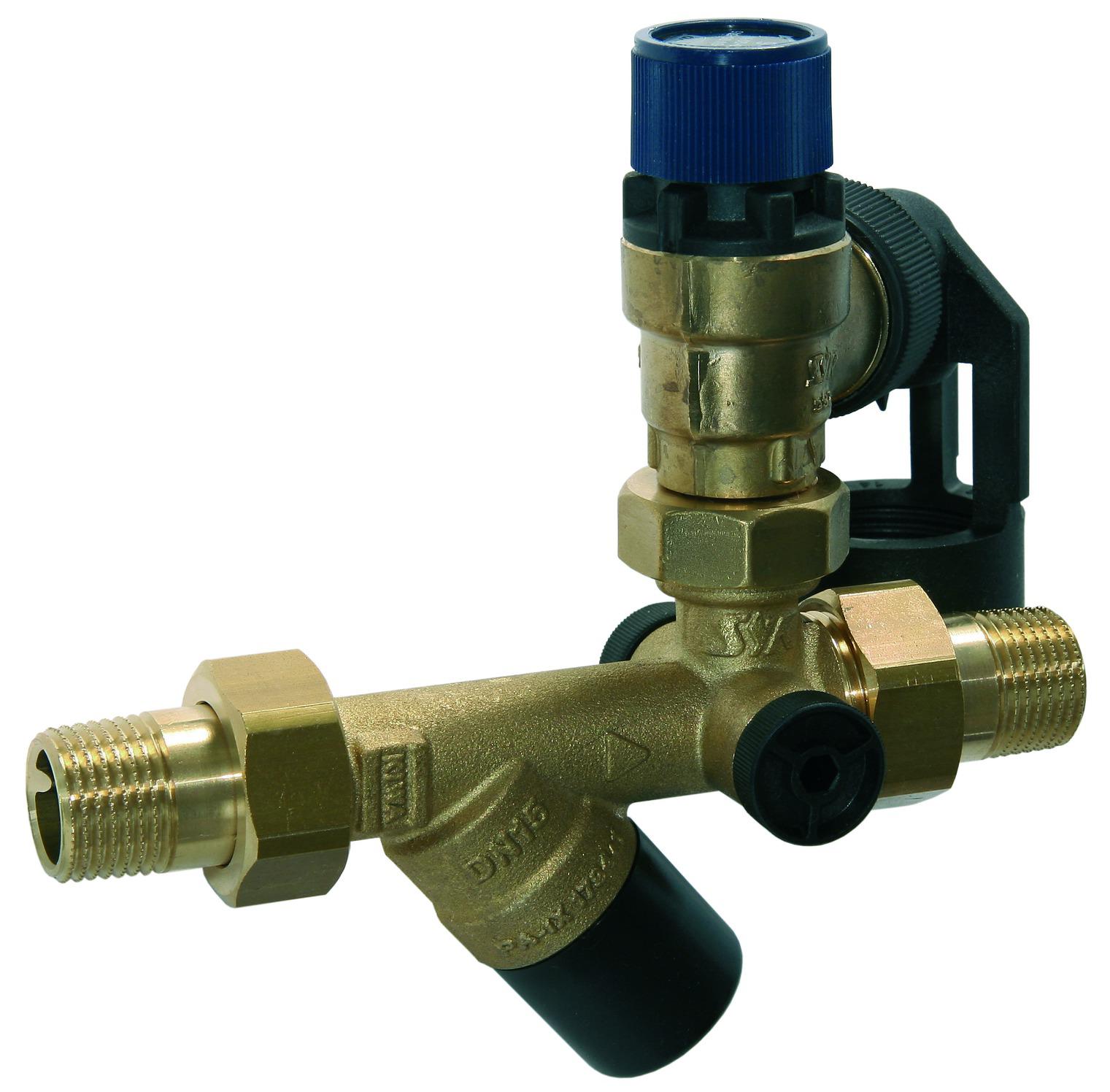 Sicherheitsgruppe Typ 24 DN 15 (1/2'') 6 bar aus Messing ohne Druckminderer - Bild 1