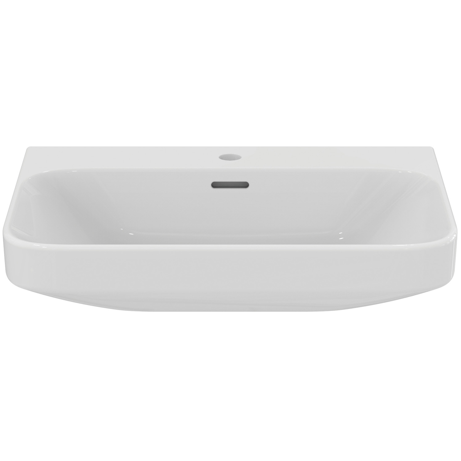 VIGOUR Waschtisch derby V3 65x48cm PflegetectPlus weiss mit Hahnloch und Überlauf