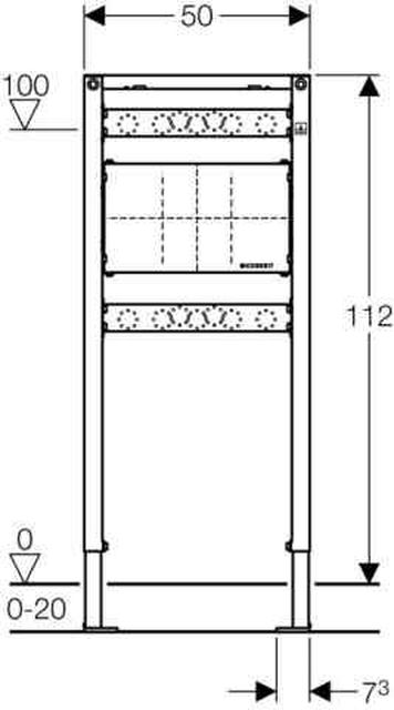 Geberit Duofix Bade-/Duschwanne 112 cm für UP-Armatur