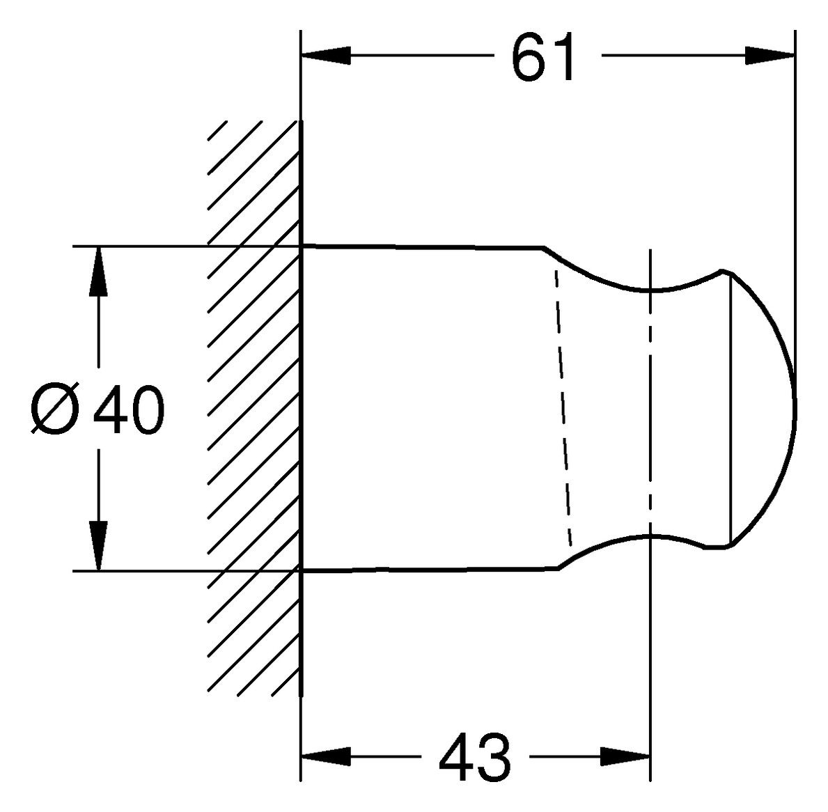 GROHE Wandbrausehalter Tempesta chrom 28605001 - Bild 2
