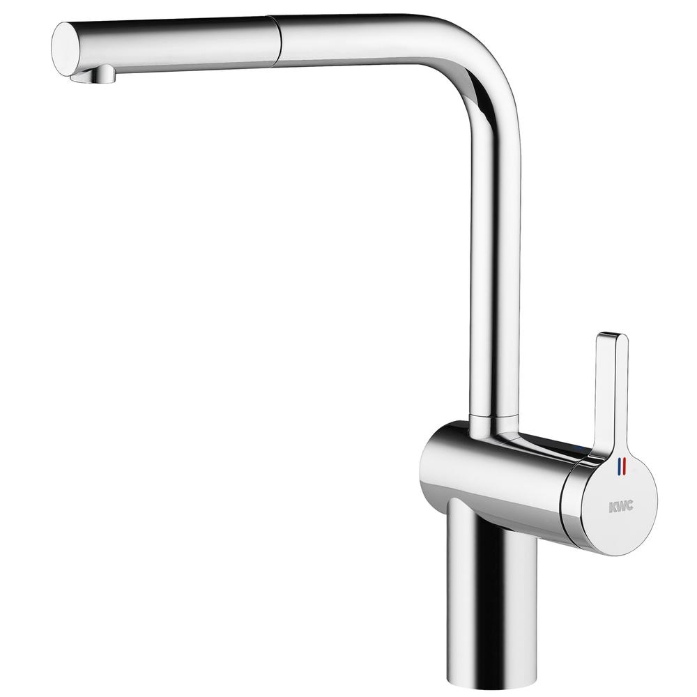 KWC LIVELLO Spültischbatterie mit ausziehbarem Auslauf, verchromt 10.231.103.000FL - Bild 1