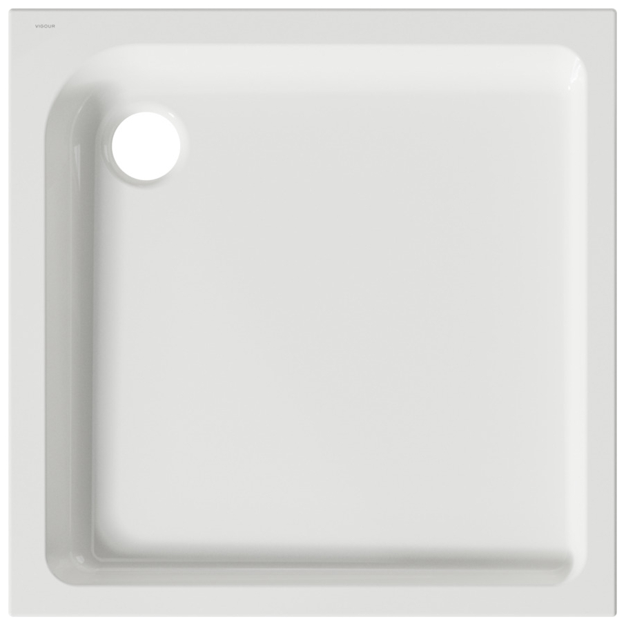 VIGOUR Duschwanne Acryl one 80x80x6.5cm weiss - Bild 1