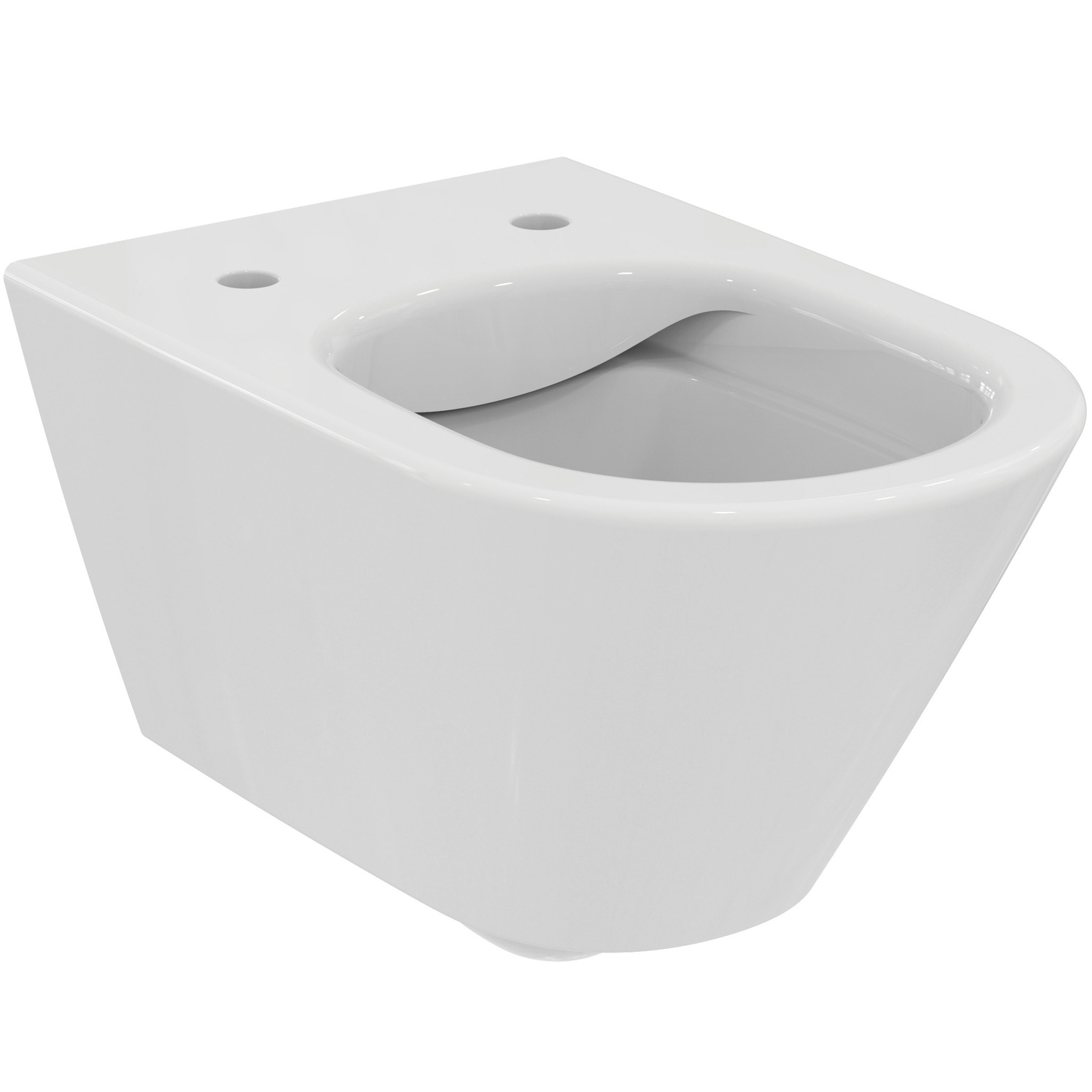 VIGOUR Wand-Tiefspül-WC derby V3 PflegetectPlus weiss, spülrandlos, verdeckte Befestigung