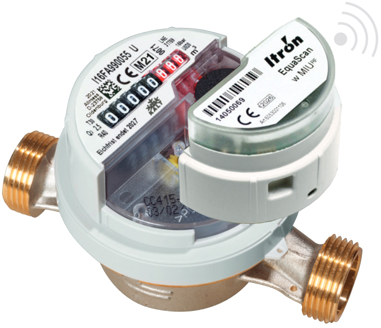 Allmess Wohnungswasserzähler kalt/warm EV 3/110-V TU6 +m DN15 Q3=2,5m3/h inkl. Konformitätsentgelt - Bild 2