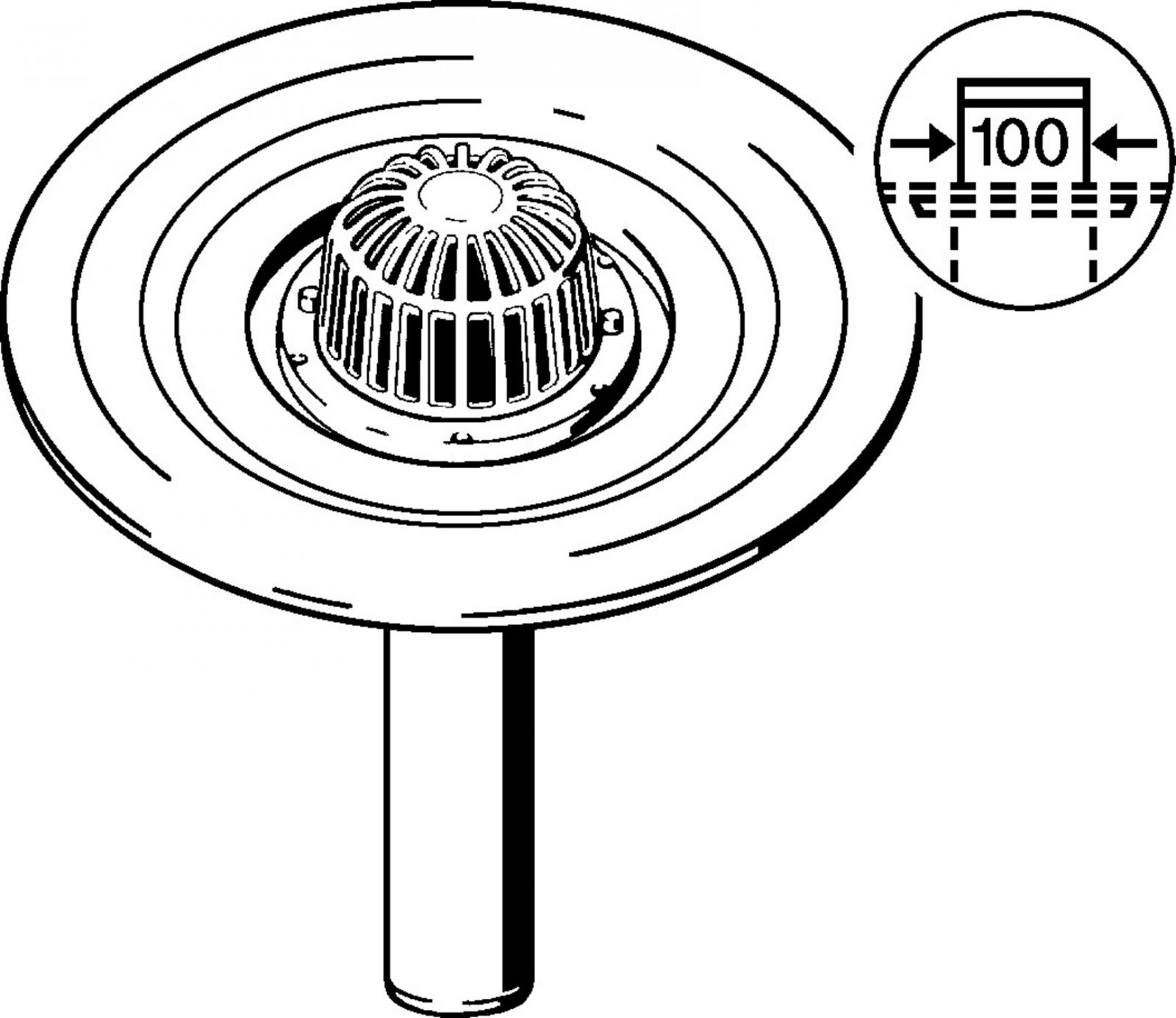 Viega Balkon-/Terrassenablauf Advantix DN 70 Ablauf senrecht, Klasse H 4946.2 - Bild 2