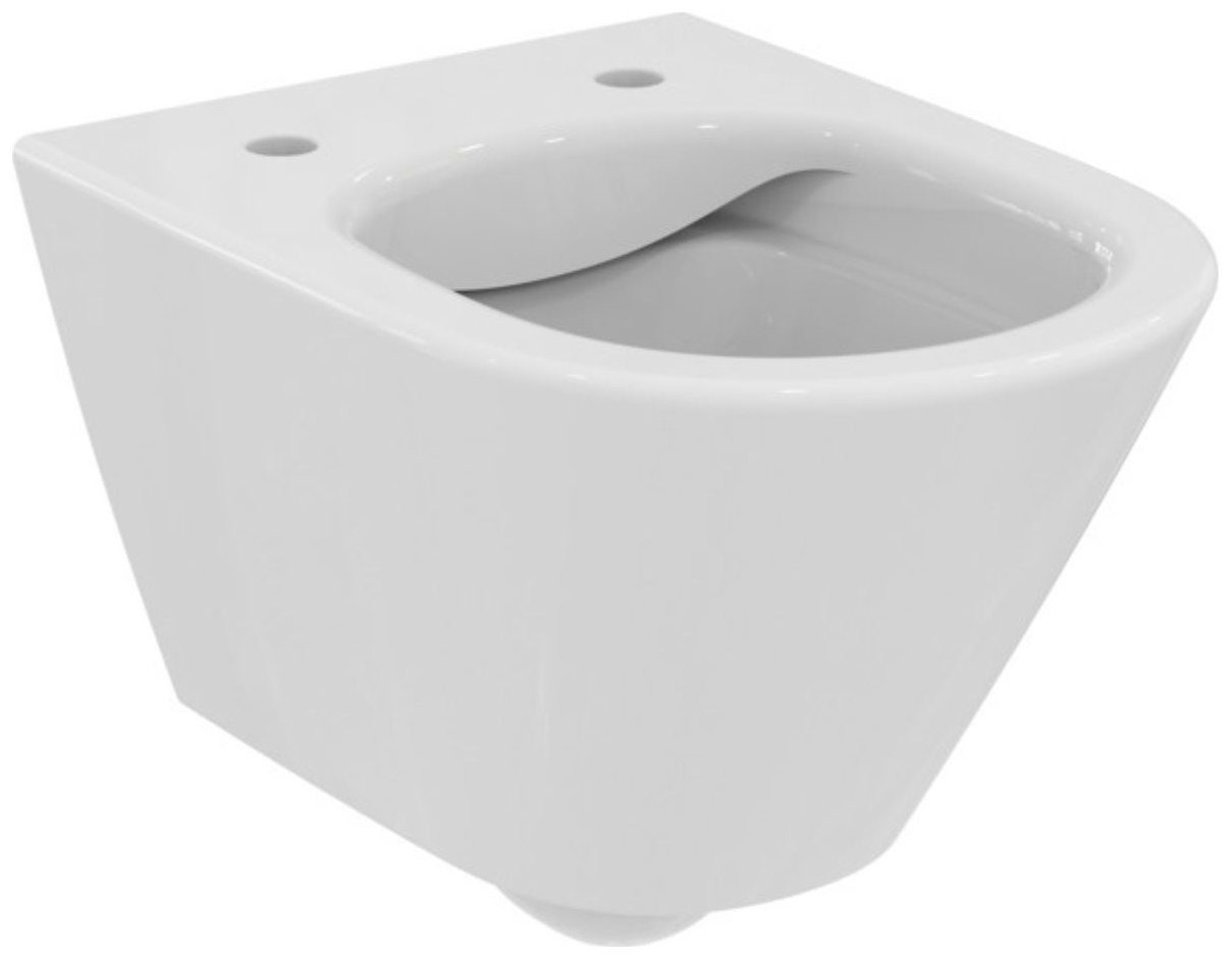 VIGOUR Wand-Tiefspül-WC derby V3 Kompakt 48cm PflegetectPlus weiss, spülrandlos, Absenkautomatik