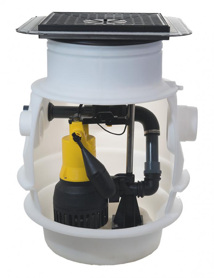 Jung Unterflurbehälter Baufix 100 mit Bodenablauf ohne Pumpe JP47214 - Bild 1