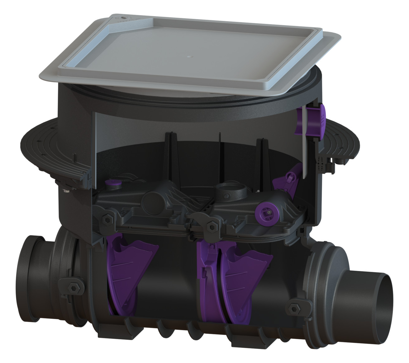 KESSEL Rückstauverschluss Staufix SWA DN125, Einbau Bodenplatte, befliesbar 73125.10X - Bild 1