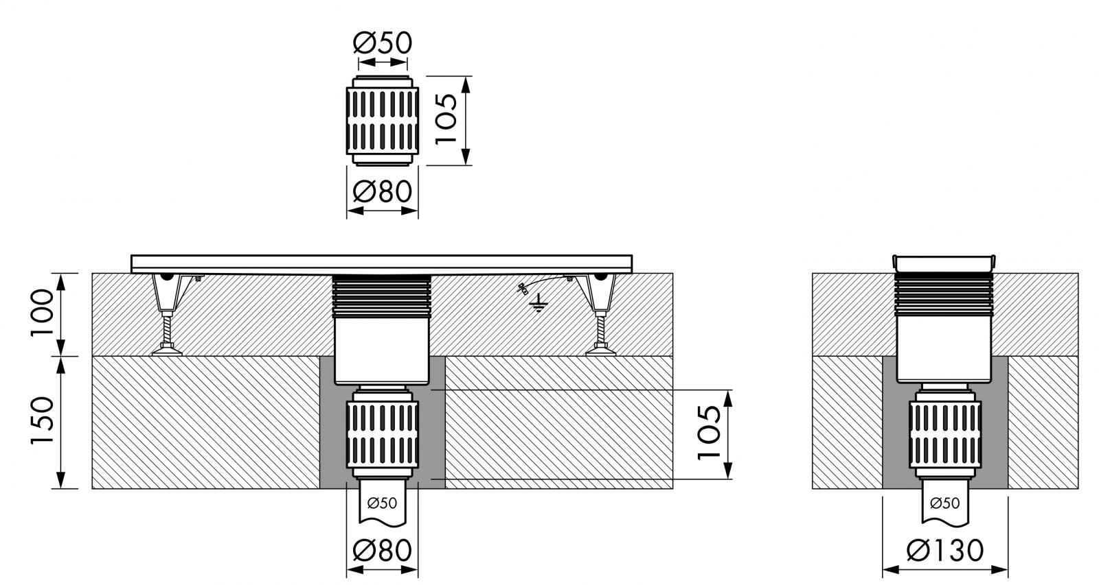 VIGOUR ESS Brandschutzmanschette für senkrechten Siphon, Feuerwiderstandsklasse R90 - Bild 2