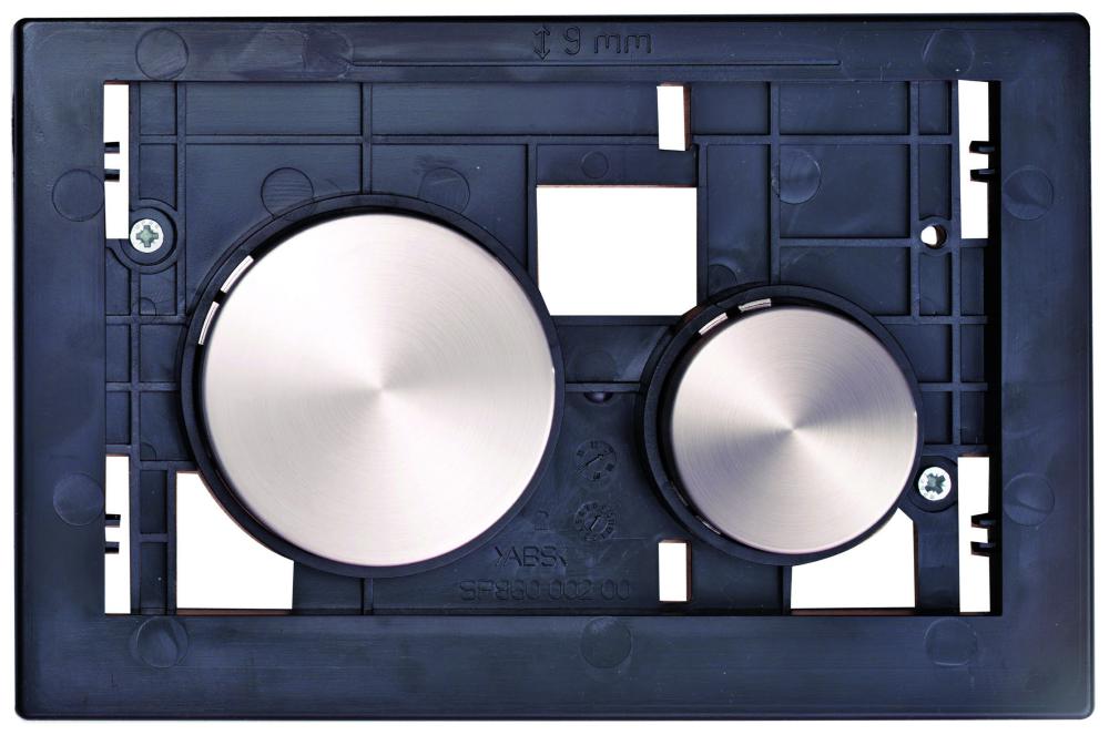 TECEloop Betätigungseinheit für WC-Betätigungsplatte, Tasten Edelstahl gebürstet (Anti-Fingerprint) - Bild 1