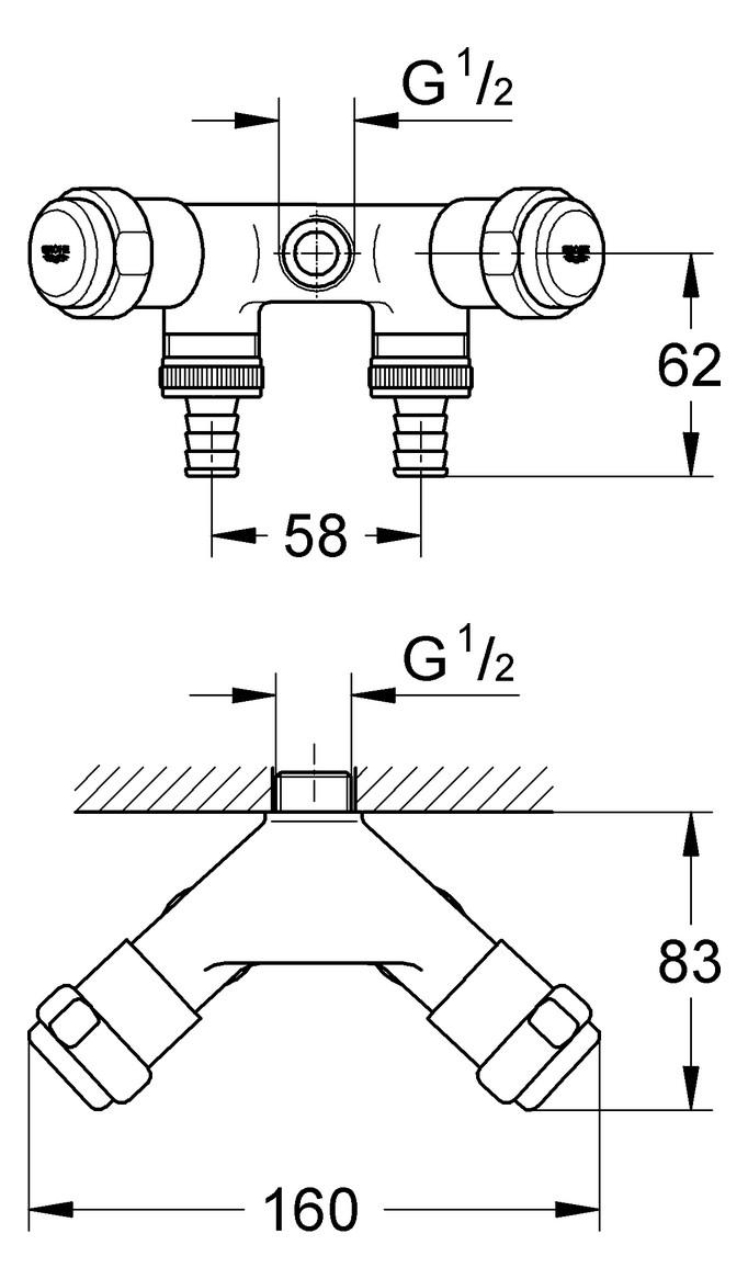GROHE WAS-Doppelventil Einfach 41020000 - Bild 2