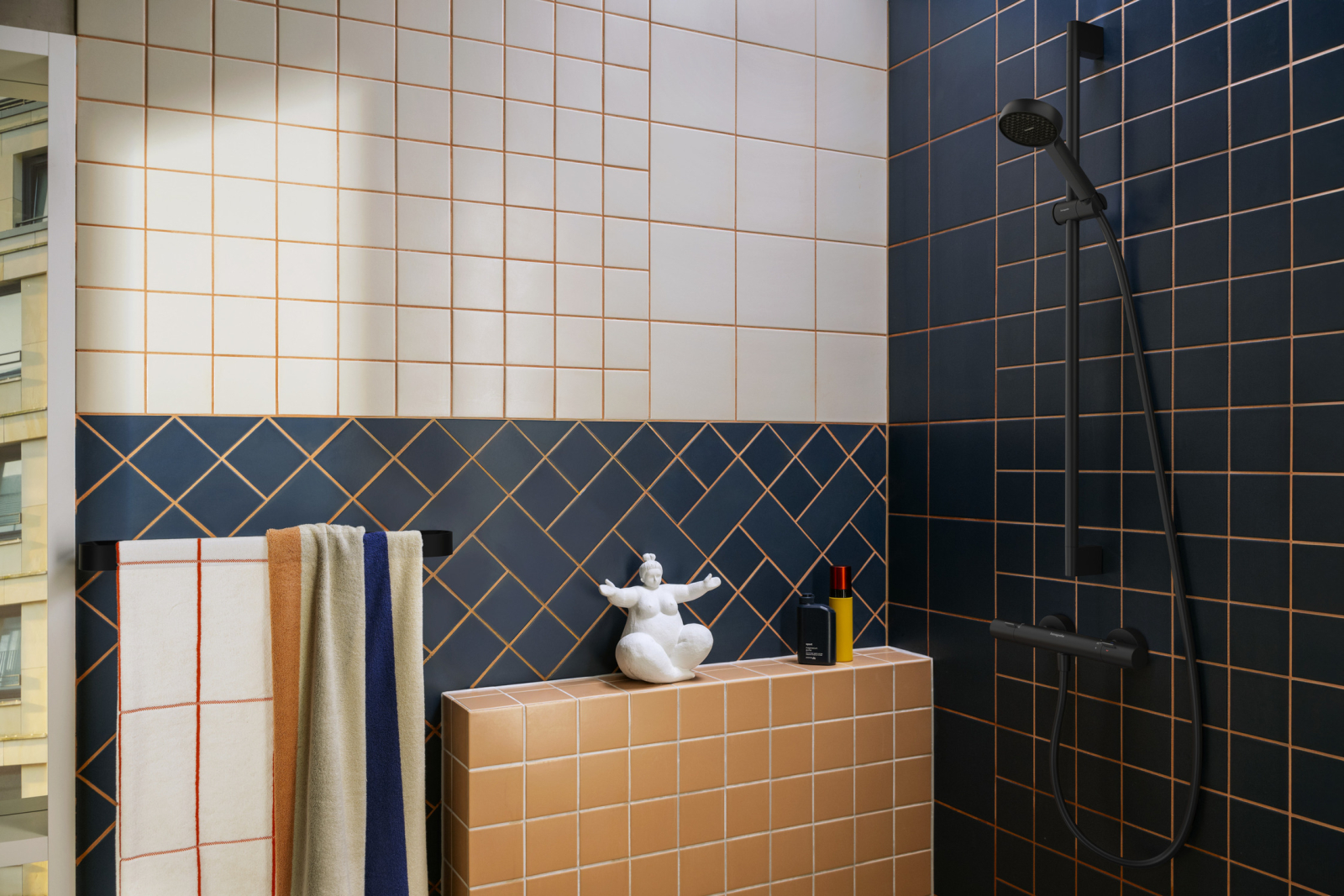 Hansgrohe Brauseset Activera Select S 95 2jet EcoSmart mit Brausestange Typ 95 matt schwarz
