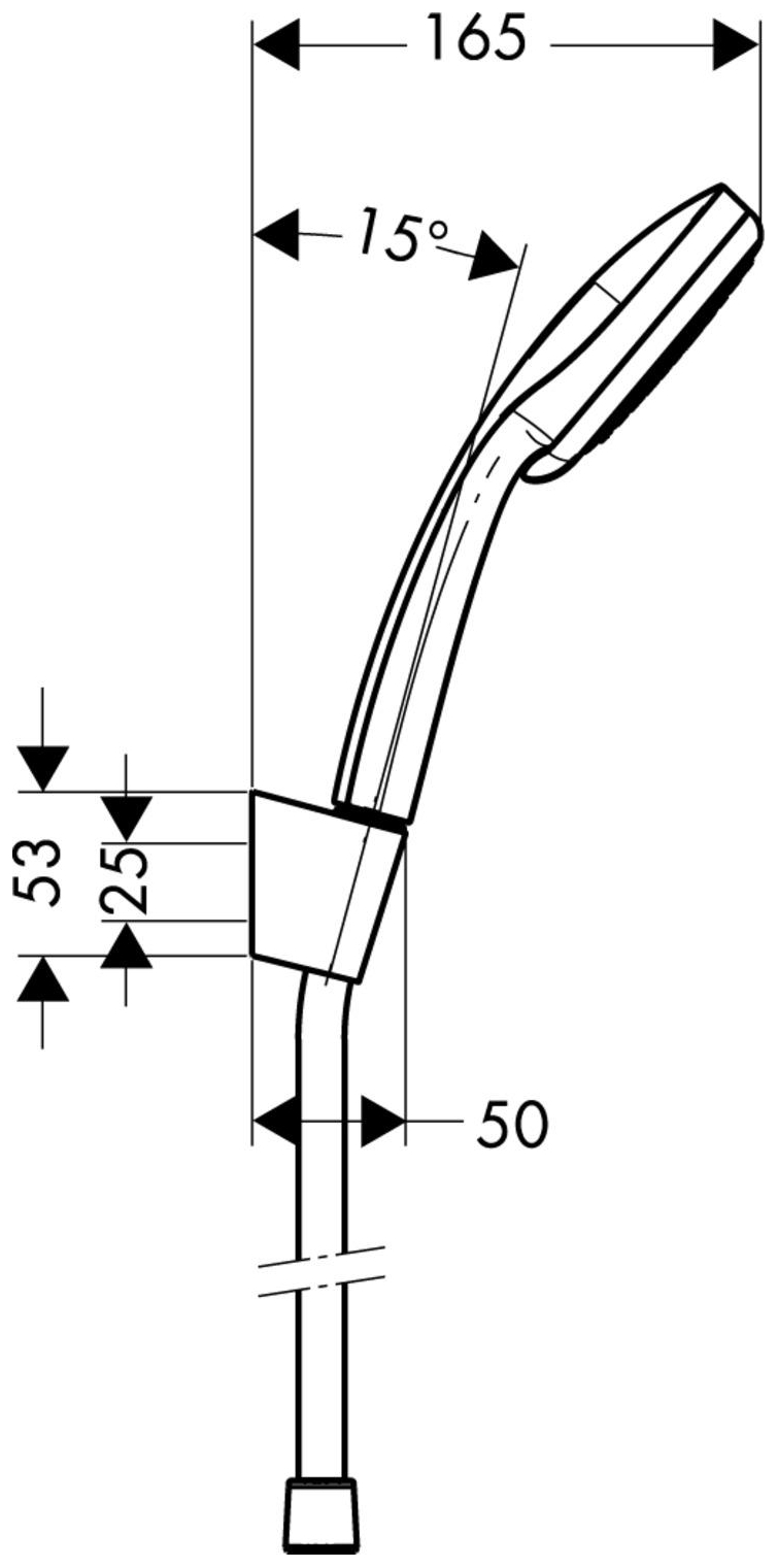 Hansgrohe Brausegarnitur Croma 100 Vario Porter verchromt 27592000 - Bild 2