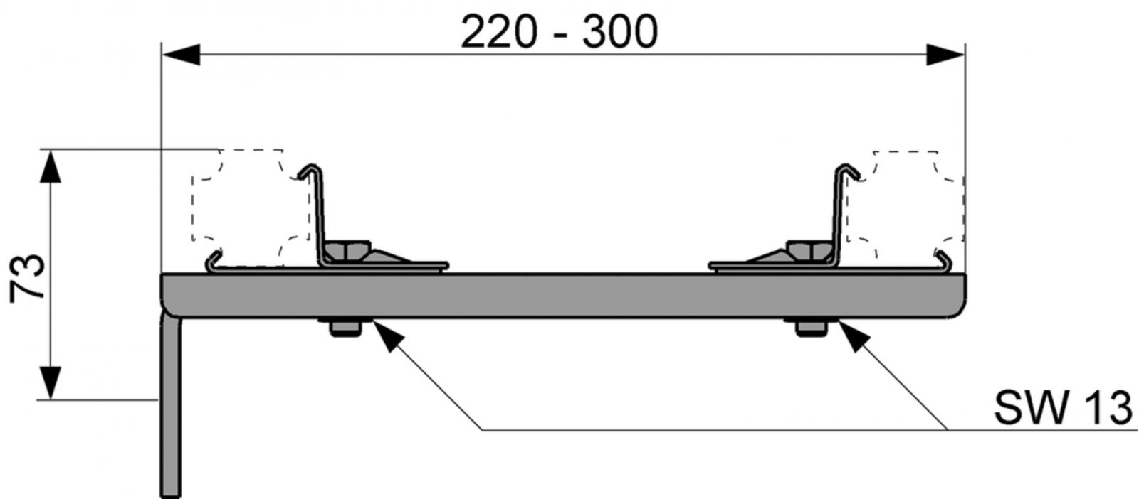 TECEprofil Doppelbefestigung lange Ausführung mit Schraube und Dübel 9030013 - Bild 2