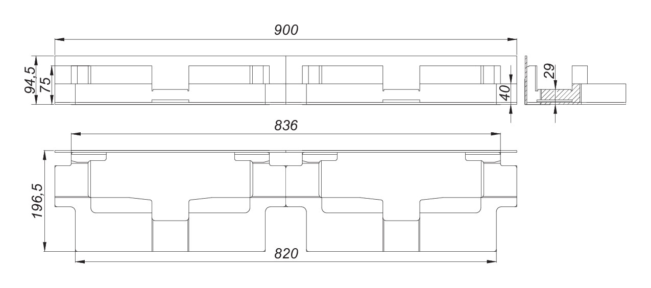 Dallmer DallFlex Duo Schallschutzelement 539113, für Ablaufgehäuse 536006 - Bild 3
