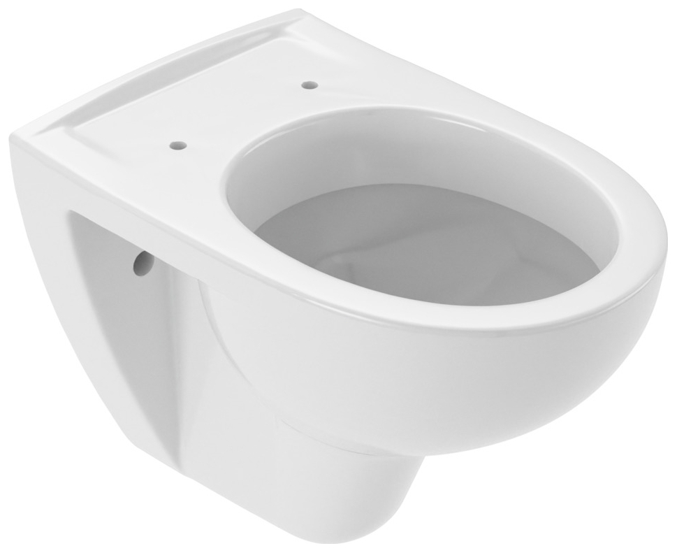 VIGOUR Wand-Tiefspül-WC clivia plus weiß mit Spülrand u. Sitzerhöhung 5cm