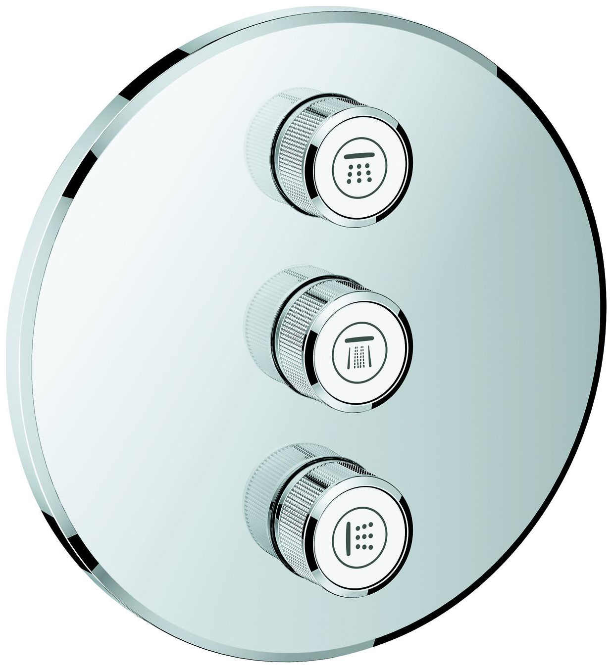 GROHE 3-fach UP-Ventil Grohtherm SmartControl FMS rund chrom 29122000 - Bild 1