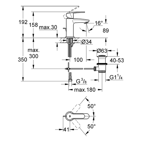 Grohe Eurostyle Cosmopolitan Waschtischbatterie chrom 23037002