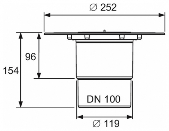 TECEdrainpoint S Ablauf DN 100 senkrecht mit Seal System Universalflansch 3607600 - Bild 2