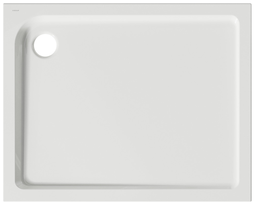 VIGOUR Duschwanne Acryl one 100x80x2.5cm weiss - Bild 1