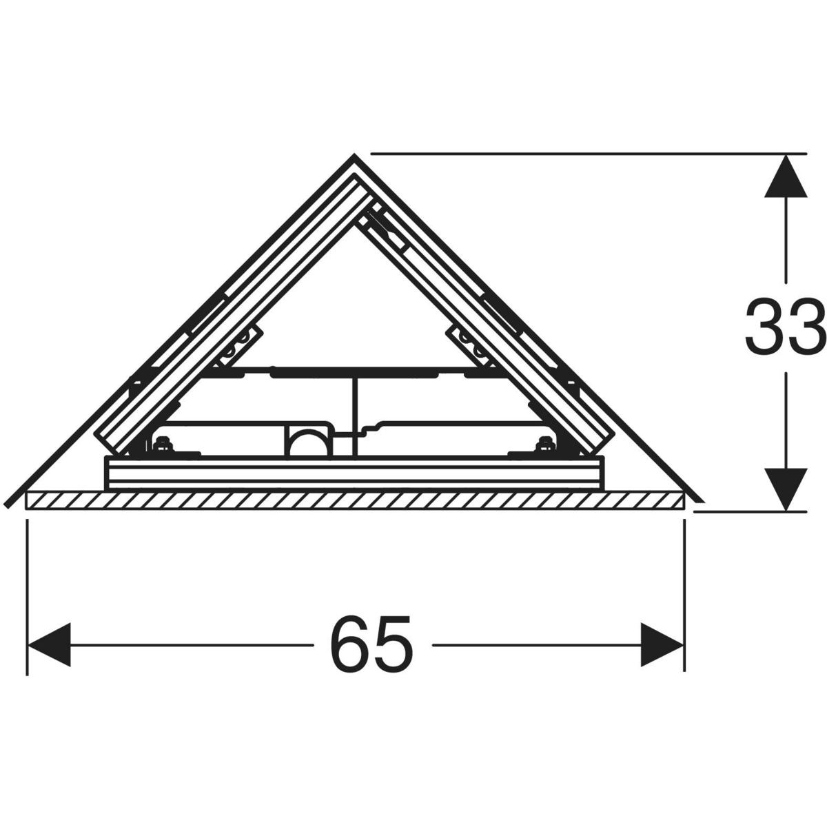Geberit GIS Element mit Sigma UP-Spülkasten 12 cm, Ecklösung, Bauhöhe 114 cm 461.303.00.6