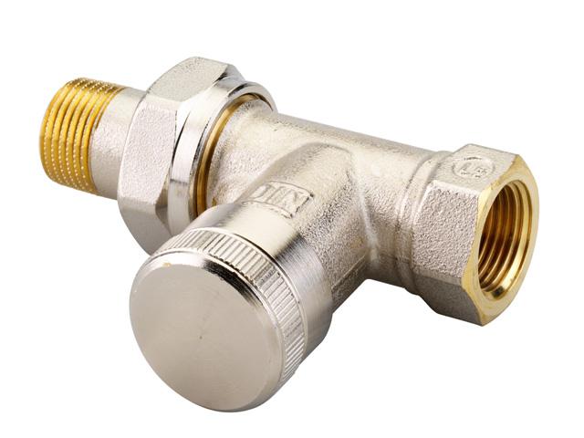 Danfoss Rücklaufverschraubung RLV 10 R 3/8, Durchgang, vernickelt 003L0142 - Bild 1