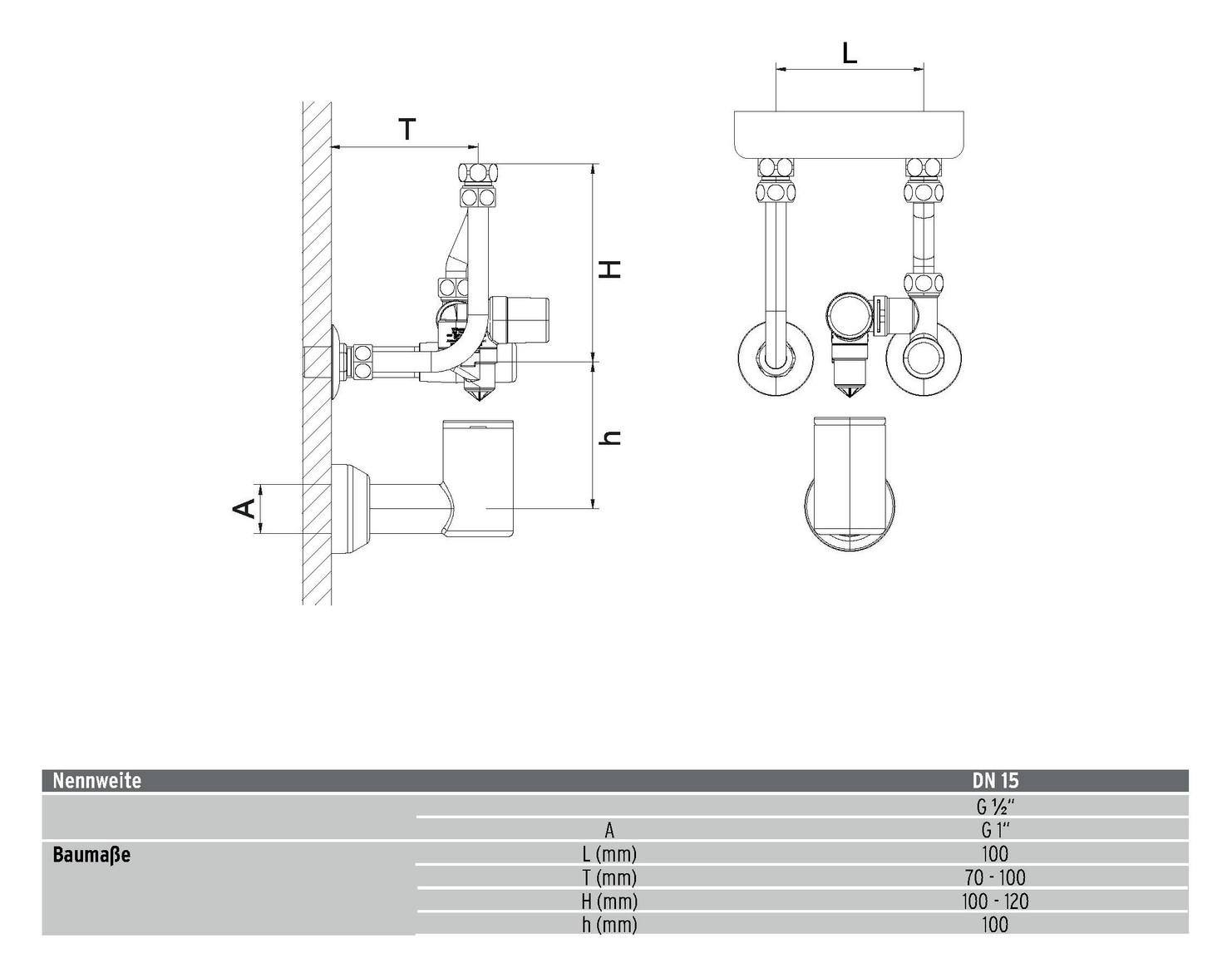 Sicherheitsgruppe 323 KV 30 bis 200 Liter DN 15 (R 1/2'') 6 bar verchromt, ohne Mischer - Bild 2