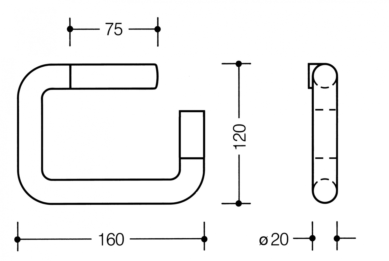 HEWI Serie 477 WC-Papierhalter mit Diebstahlschutz reinweiß 477.21.150.99 - Bild 2