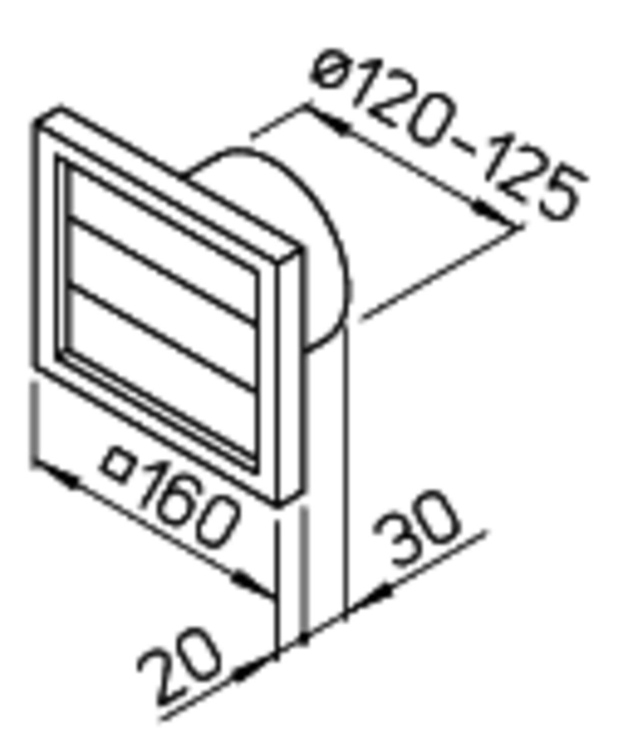 Helios Verschlussklappe VK 125 Kunststoff weiss für Aussenwand 00857 - Bild 2