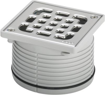 Viega Aufsatz 100x100mm 4934.1 grau Edelstahlrost 555177 - Bild 1