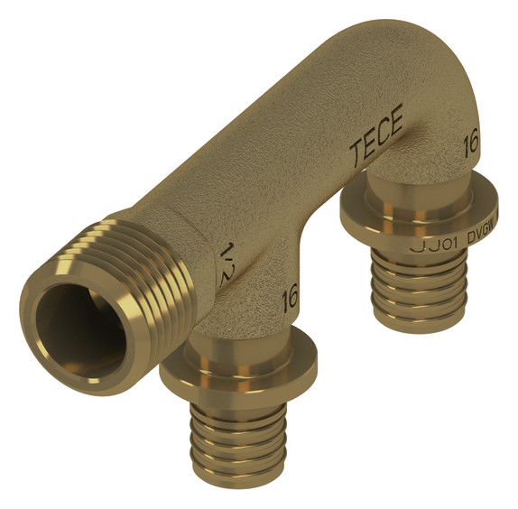 TECEflex U-Armaturenanschluss 16 mm x 16 mm x 1/2'' Siliziumbronze 708608 - Bild 1