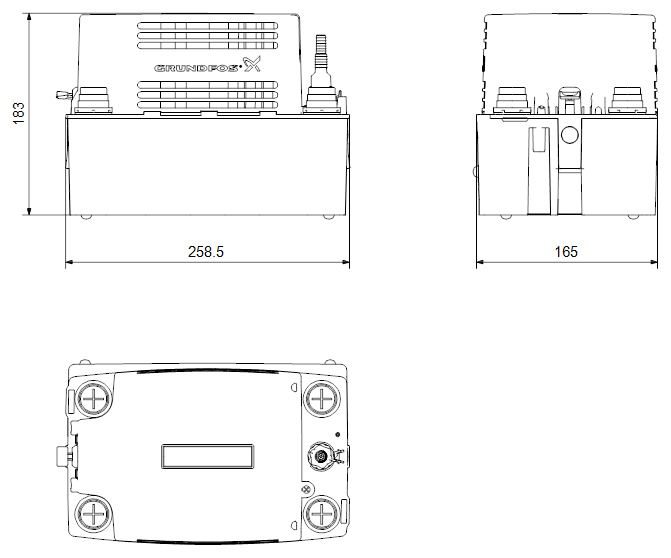GRUNDFOS Kondensathebeanlage CONLIFT 1 anschlussfertig 230V Pumpe mit 1,7m Kabel