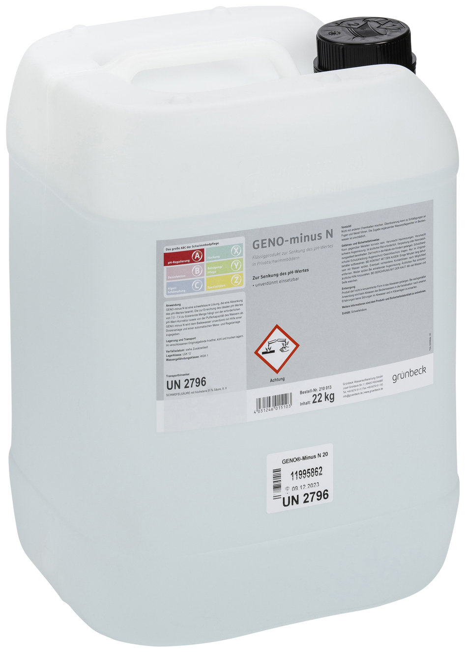 Grünbeck GENO-minus N 22 kg 210013, zur Senkung des pH-Wertes