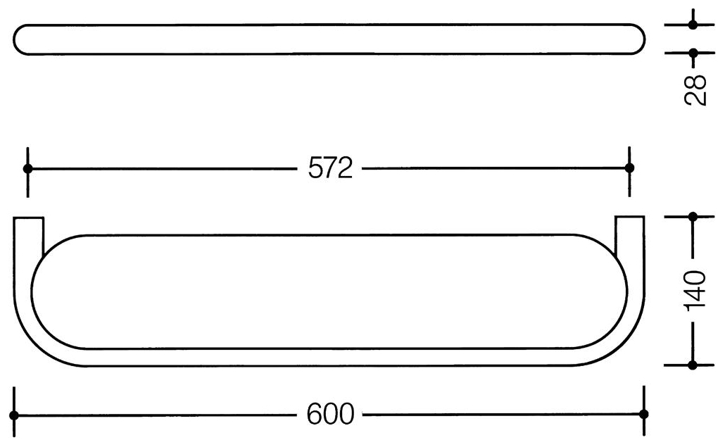 HEWI Serie 477 Ablage mit eingespannter Glasplatte matt weiß reinweiß 477.03.10005.99 - Bild 2