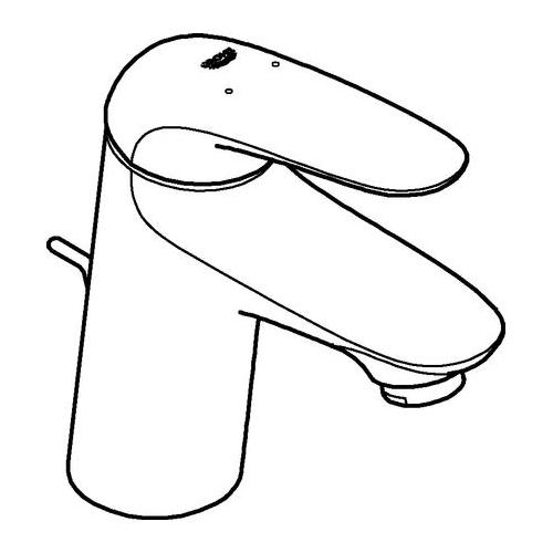 Grohe Waschtischbatterie Eurostyle S-Size Hebel geschl. mit Zugstangen-Ablaufgarnitur chrom 23707003 - Bild 2