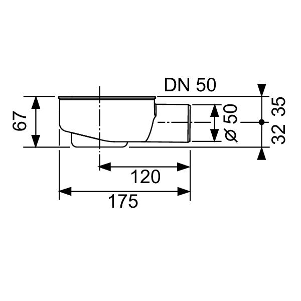TECEdrainline Ablauf DN 50 flach, seitlicher Anschluss, Ablaufleistung 0,7 l/s 650000 - Bild 2