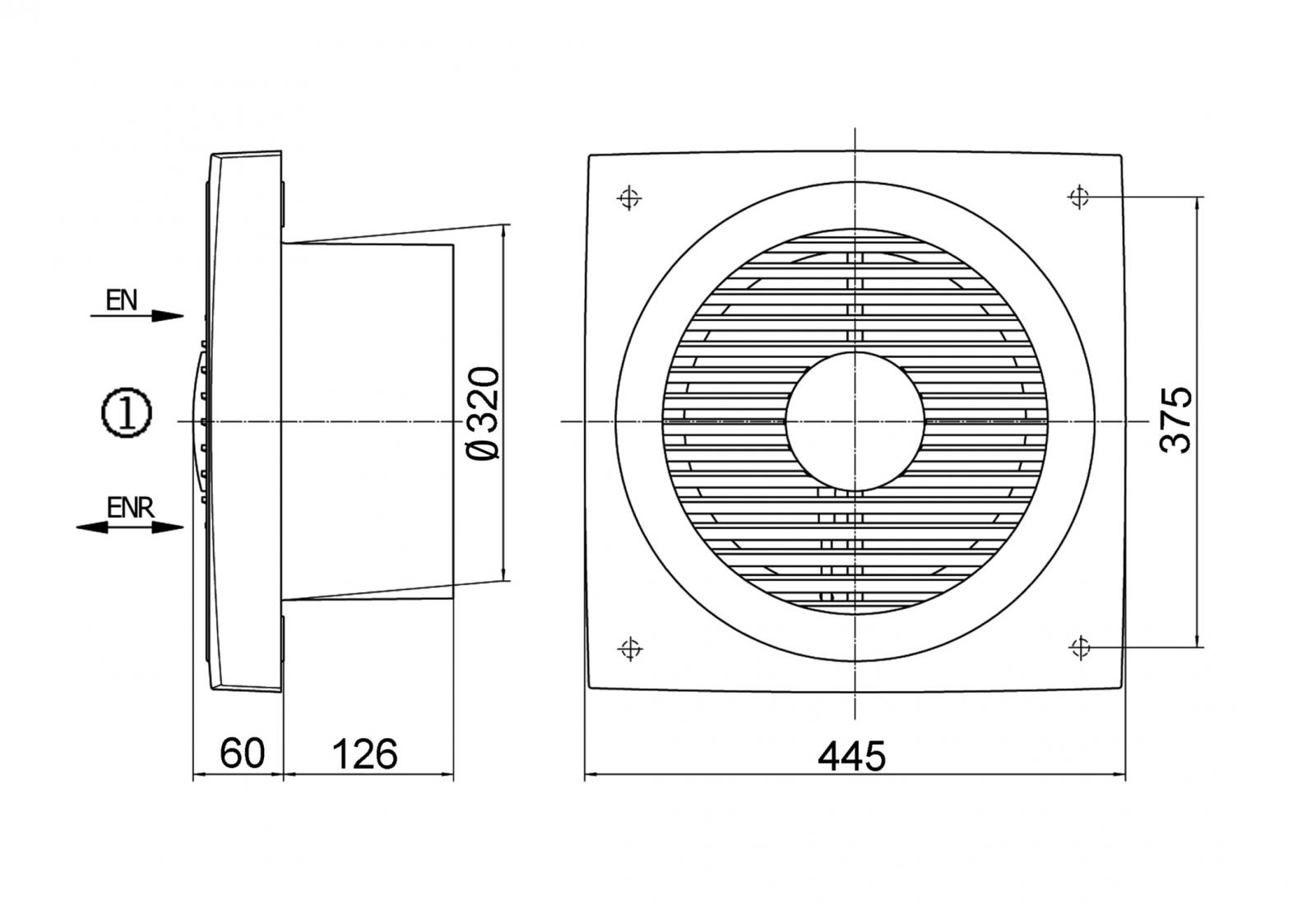 Maico Wandeinbauventilator EN 31 DN 315 Nr. 0081.0309 - Bild 2