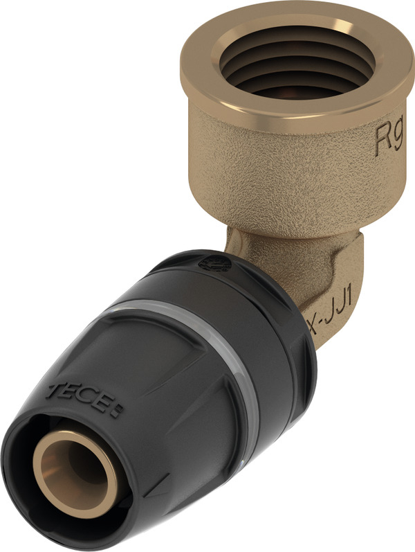 TECElogo-Push Winkelübergangsmuffe 20 mm x 1/2'' IG Rotguss/Siliziumbronze 8713203 - Bild 1