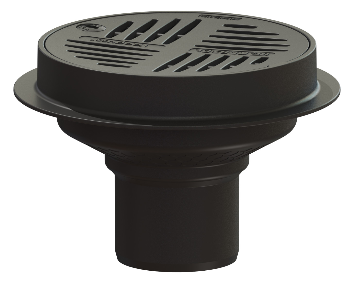 KESSEL Parkdeckablauf Ecoguss DN 100, rund, 48503, mit Anschluss für SML-Rohr - Bild 1
