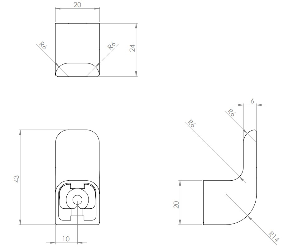 VIGOUR Handtuchhaken derby V3 verchromt